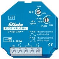 EUD61NPL, Universal dimmer, R og C last, LED m/driver og 230V LED