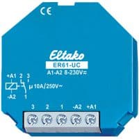 ER61-UC. Av/på rele. 1 veksel kontakt, 10A/250V
